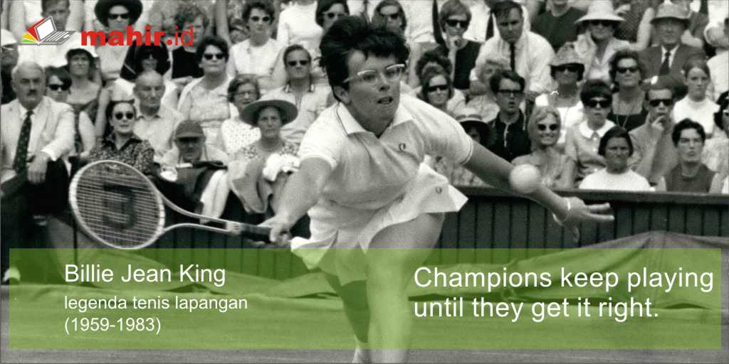 tennis quote Billie Jean King